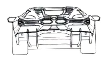 兰博基尼Aventador继任者专利图像-后方