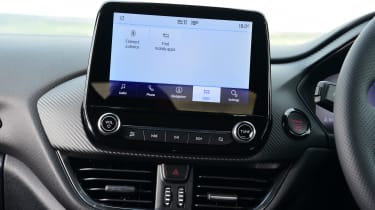 Fiesta ST vs Polo GTI vs i20 N - Fiesta ST infotainment screen