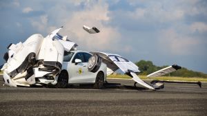 Thatcham road safety tech test - crash