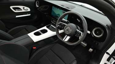 New Mercedes CLA being tested in the UK - front interior 