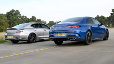Mercedes CLA and Genesis G70 - rear tracking