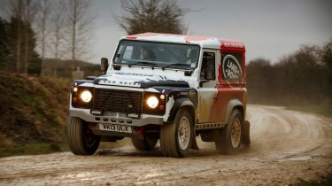 Land Rover Defender Challenge front action