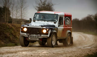 Land Rover Defender Challenge front action