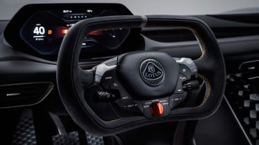 Lotus Evija steering wheel