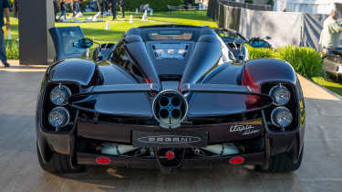 Pagani Utopia Roadster on display at 2024 Monterey Car Week - rear static