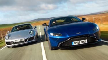 Aston Martin Vantage vs Porsche 911 GTS - header