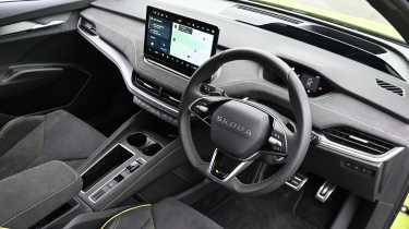 New Skoda Elroq vRS UK - front interior 