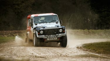 Land Rover Defender Challenge cornering