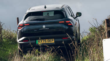 Suzuki e Vitara - rear going up a hill