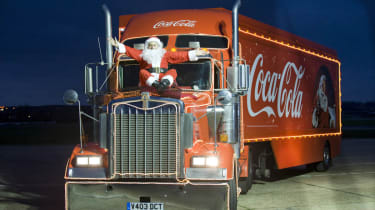 We drive the Coca Cola Christmas lorry!