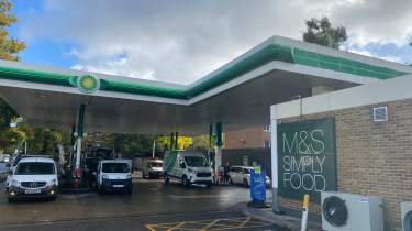 BP petrol stationforecourt