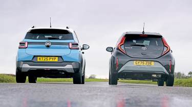 Toyota Aygo X vs Citroen C3 - rear end