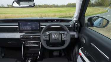 Citroen C3 Aircross being driven in the UK - front interior