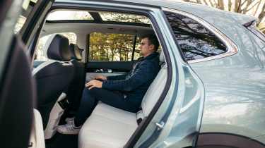 Alastair Crooks sat in the Geely EX5