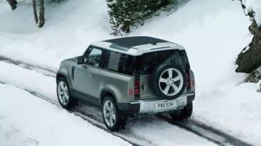 2019 Land Rover Defender rear snow