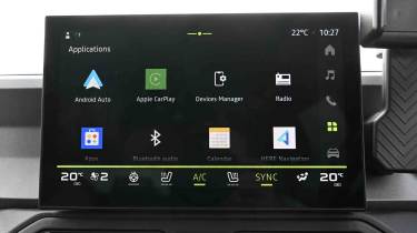 Dacia Bigster - infotainment main menu