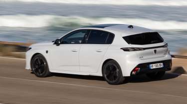 Peugeot 308 Hybrid GT Premium - rear angled tracking
