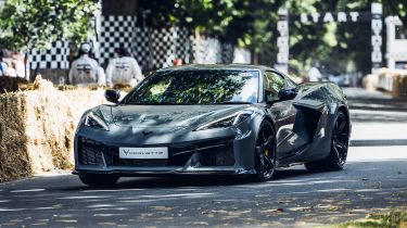 Chevrolet Corvette E-Ray at the 2025 Goodwood Festival of Speed - front cornering 