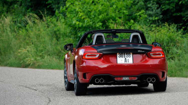 Abarth 124 Spider - red rear driving