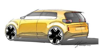 Volkswagen ID.EVERY 1 concept sketch - rear 3/4