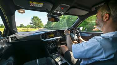Richard Ingram driving the Vauxhall Mokka GSE
