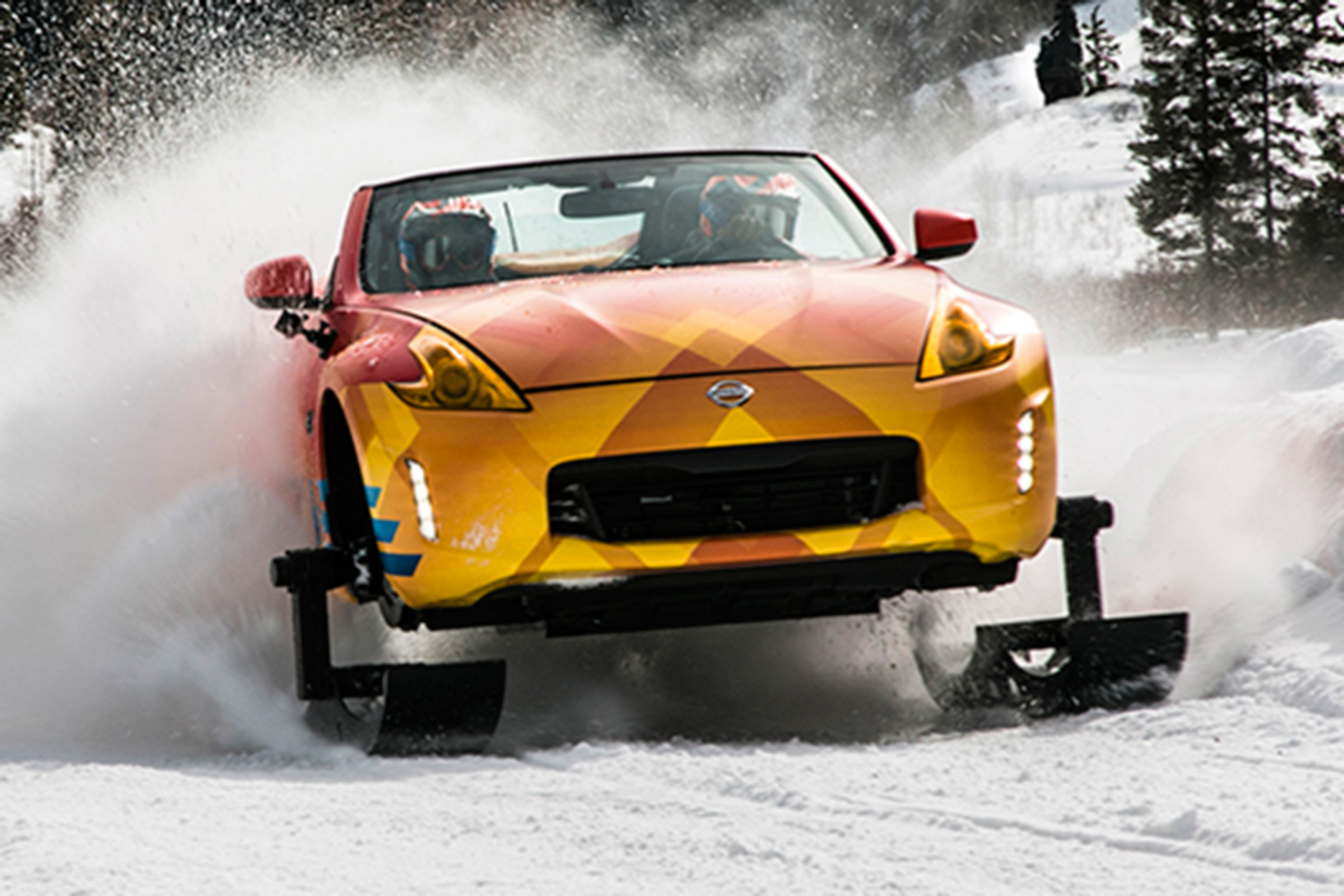 Extreme Nissan 370Zki snow car concept swaps tyres for tracks and skis Auto Express