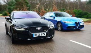 Jaguar XE 300 Sport vs Alfa Romeo Giulia Veloce - header