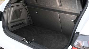 Hyundai i20 being driven in the UK - boot 