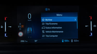 Ford E-Transit Custom - dashboard screen
