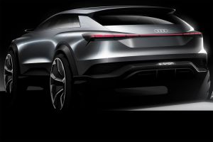 Audi Q4 e-tron concept - rear sketch 