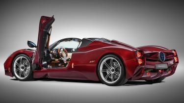 Pagani Utopia Roadster - rear 3/4 with the doors open