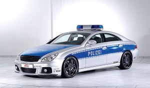 Mercedes police car