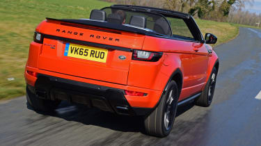 Range Rover Evoque Convertible review - rear tracking