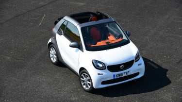 Convertible megatest - Smart ForTwo Cabrio - front above