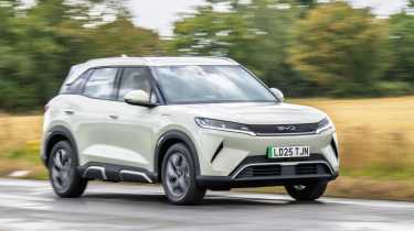 BYD Atto 2 UK 2025 - front cornering 