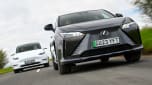 Lexus RZ vs Tesla Model Y - front tracking