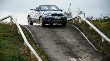 Range Rover Evoque Convertible passenger ride hill