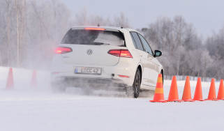 Volkswagen Golf winter tyre testing car - rear action