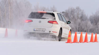 Volkswagen Golf winter tyre testing car - rear action