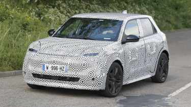 Nissan Micra test car (camouflaged) - front 3/4