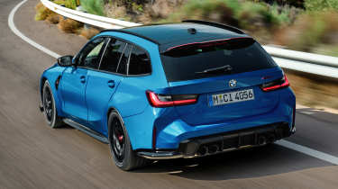 BMW M3 CS Touring - dynamic rear tracking on mountain road