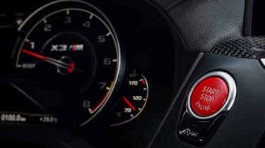 BMW X3 M Competition - start/stop button