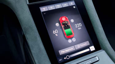 Porsche Taycan Turbo S Sport Turismo with E-Shift - climate control screen