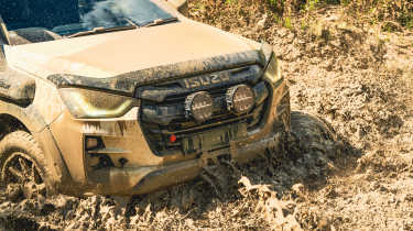 Muddied Isuzu D-Max Mudmaster - front