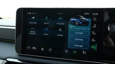 Alpine A290 - infotainment screen