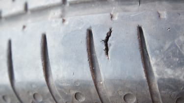 Damaged tyre