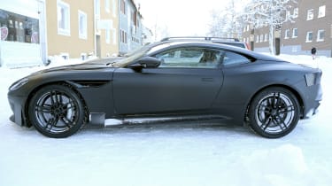 Aston Martin Vanquish winter spy side