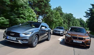 Infiniti QX30 vs Mercedes GLA vs BMW X1 - header