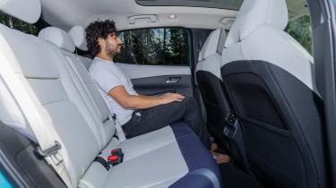 Jordan Katsianis sat in the Nissan Leaf