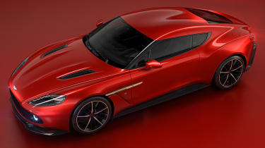 Aston Martin Vanquish Zagato - front quarter overhead